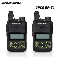 2 шт./лот Baofeng мини-рация BF-T1 ультра-тонкий мини-фронтальная рация UHF 400-470 МГц fm-трансивер портативный гражданский Wa