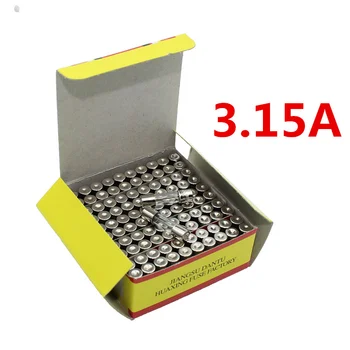 

100pcs/box 5*20mm 3.15A 250V Fast fuse 5*20 F3.15A 3150mA 250V Glass Fuse 5mm*20mm New and original