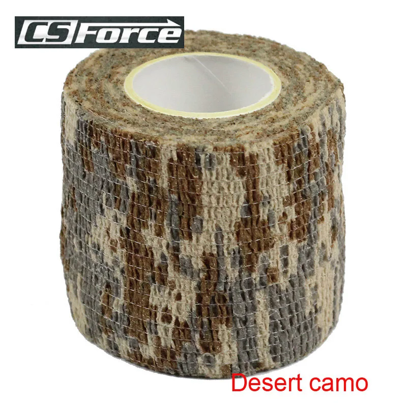 Military Tactical 1 Roll Camo Stretch Bandage Adhesive Elastic Paintball Camping Hunting Multifunctional Camouflage Tape (4.5M)|tape tape|tape