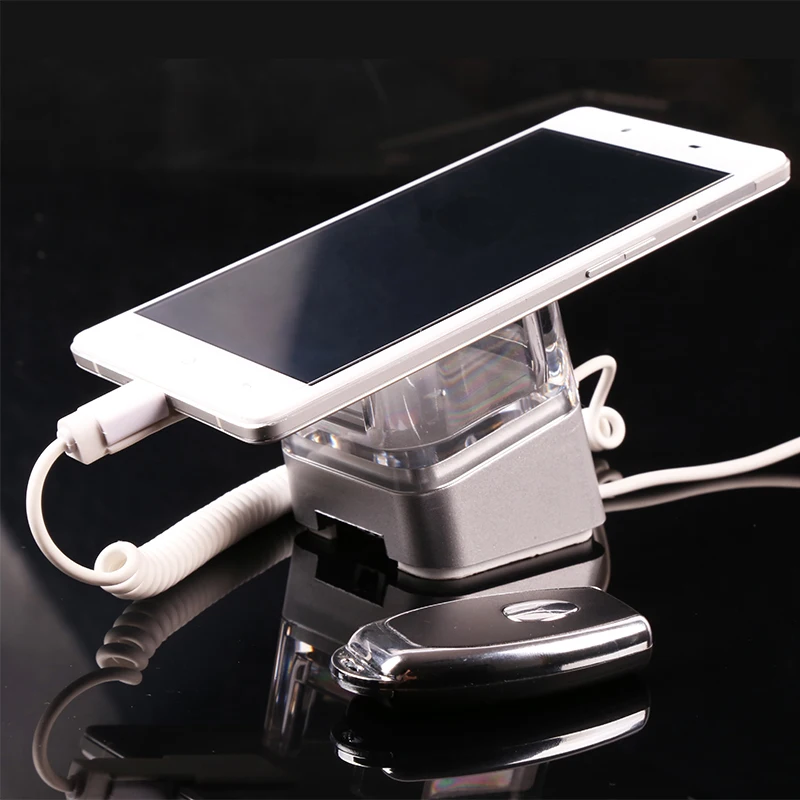 Acrylic mobile phone security stand cell phone display allarm iphone retail security ipad