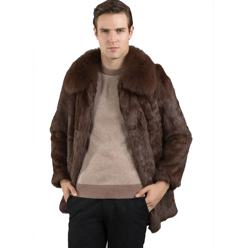 Mens Faux Fur Coats Jacket Fur Men Black 5XL Thick Fur Coat Men Long ...