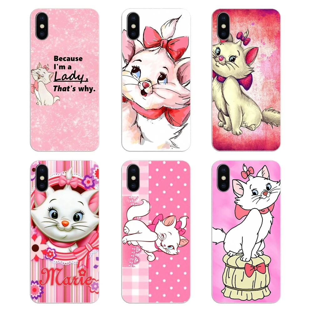 Силиконовый чехол для телефона Apple iPhone 4 4S 5 5S 5C SE 6 6S 7 8 X XR XS Plus MAX Pink marie aristocats с