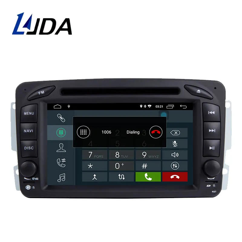 Excellent LJDA 2 Din Android 9.0 Car Radio For Mercedes Benz CLK W209 W203 W208 W463 Vaneo Car Multimedia Stereo Auto Audio GPS DVD IPS 1