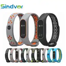 Sindvor для mi band 2 ремешок дышащий Водонепроницаемый Sweatproof mi 2 Силиконовый Браслет замена ремешок для Xiaomi mi Band 2