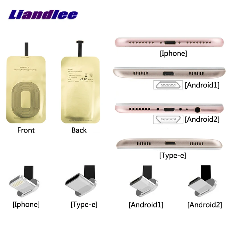 Liandlee For Cadillac XT5 ATS ATS-L XTS Special Wireless Phone Charger Armrest Storage For iPhone Android Car Battery Charger