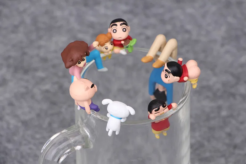 7 шт./Партия косплей, Японское Аниме Crayon Shin-chan Cup edge Nowara Shinnosuke ПВХ фигурка Модель Куклы Игрушки для детей Подарки