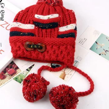 

2018 Hat Women Winter Wool Hat Cotton Warm Korean Fashion Sweet Cute Knitted Hat Ball Cap Plus Velvet Thick Stitching Head Cap