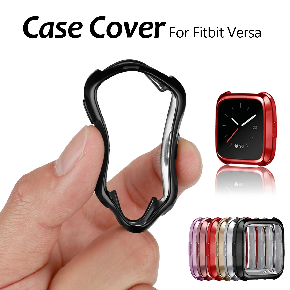

Soft Plating TPU Protection Silicone Case Cover Protector Housing Guard For Fitbit Versa Smart Watch Protective Shell