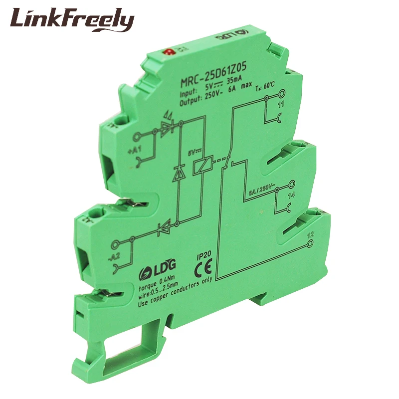 MRC-25D61Z05 плавный пуск PLC модуль реле 5VDC вход 6A 250VAC/DC выход СВЕТОДИОДНЫЙ электромагнитный контакт реле контроль напряжения 1Z