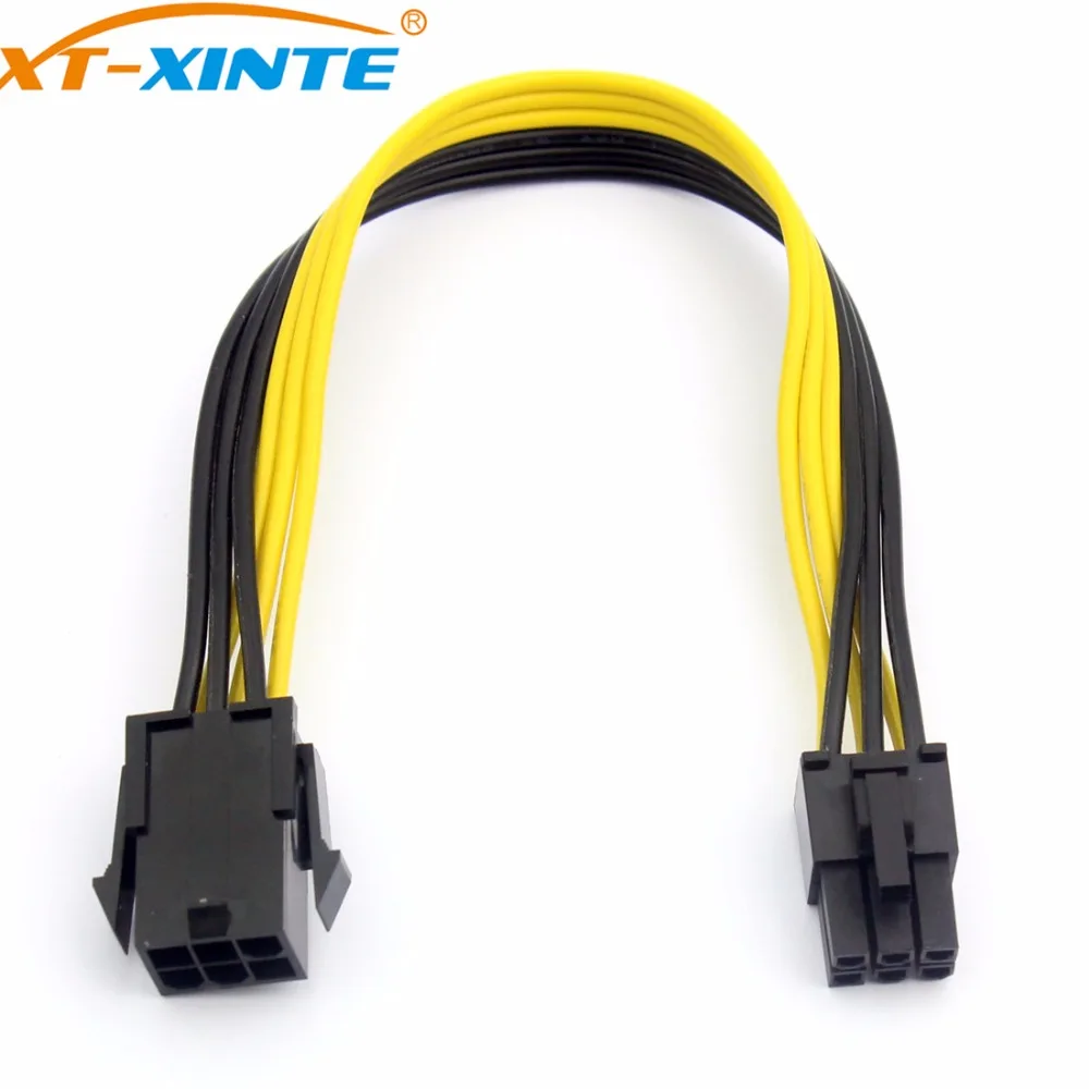 5pcs PCIE 6Pin to 6Pin Power Supply Cable Extension Adapter 6Pin Extender Miner Cable Male to Male Wire Cord 20cm for PC Mining