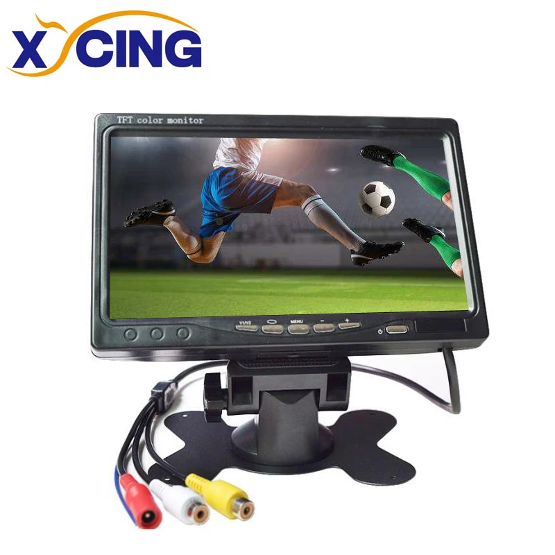 

XYCING 7 inch TFT LCD Color 800*480 Car Monitor for Surveillance Camera Car Rear View Camera - 2 AV Input Car Rear View Monitor
