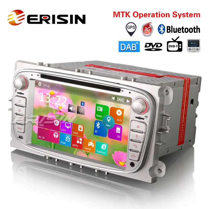 Top Car DVD CD Player Erisin ES7189F 7" Win8 UI Stereo GPS DAB+ System for Ford Focus Galaxy C-Max S-Max 2
