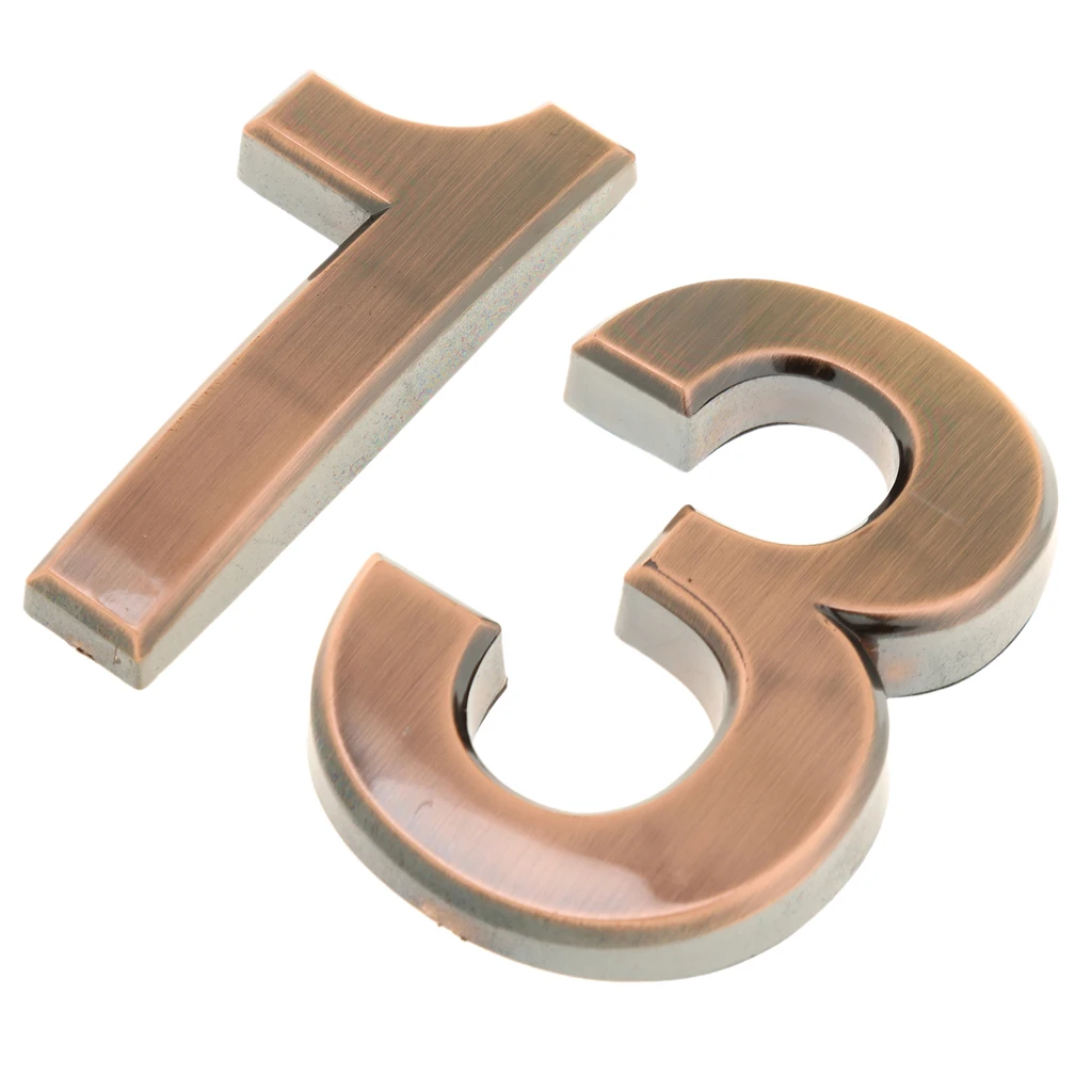 No.1&amp 3 ABS Sticker Address Plaque Sign House Hotel Door Number Digits Plate | Дом и сад