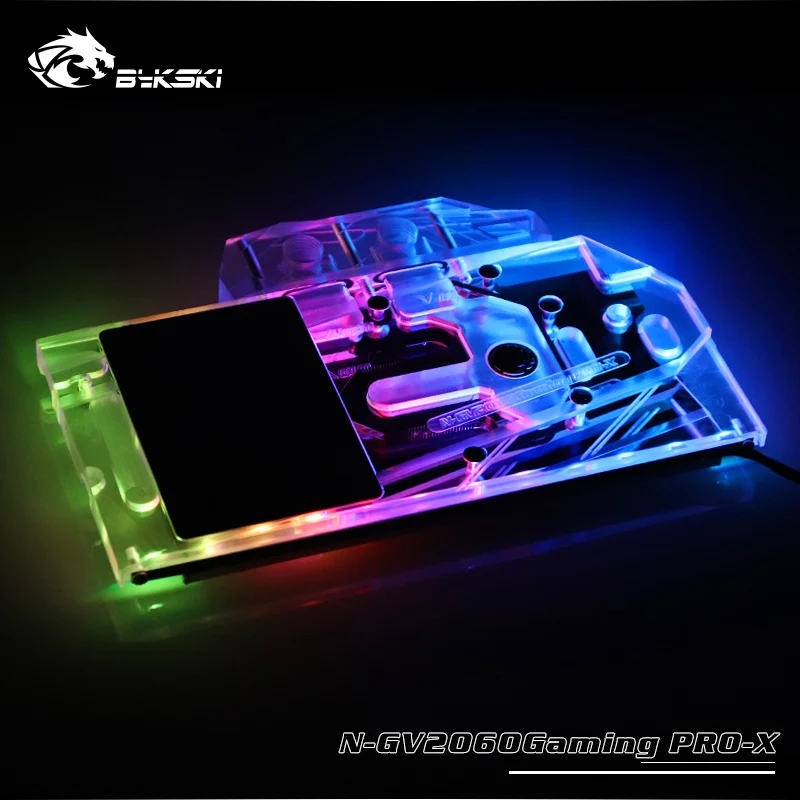 

BYKSKI Full Cover Graphics Card Block use for Gigabyte RTX2060 Gaming OC PRO 6G / Full Copper Radiator Block / RGB Light AURA