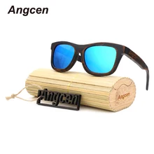 Angcen Новинка года модные товары Для мужчин Для женщин Стекло Bamboo Солнцезащитные очки для женщин AU Ретро Винтаж дерево объектив деревянный Рамки ручной работы AE03