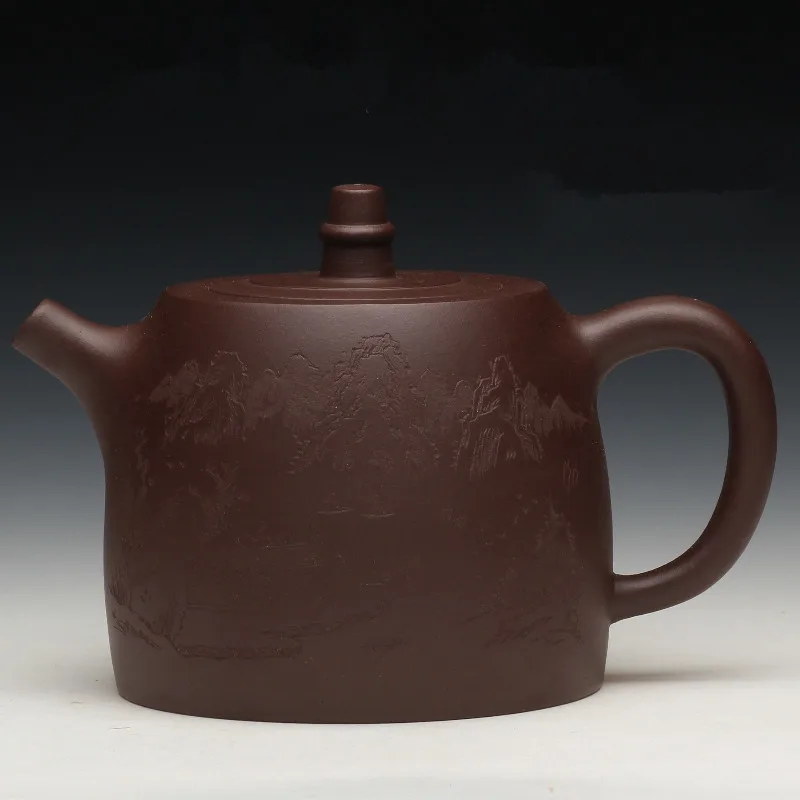 

Yixing Teapot Genuine Special Hand- Ore Clearing Large Capacity Purple Clay Teapot 700ml Teaset 1pot With 2cups Free