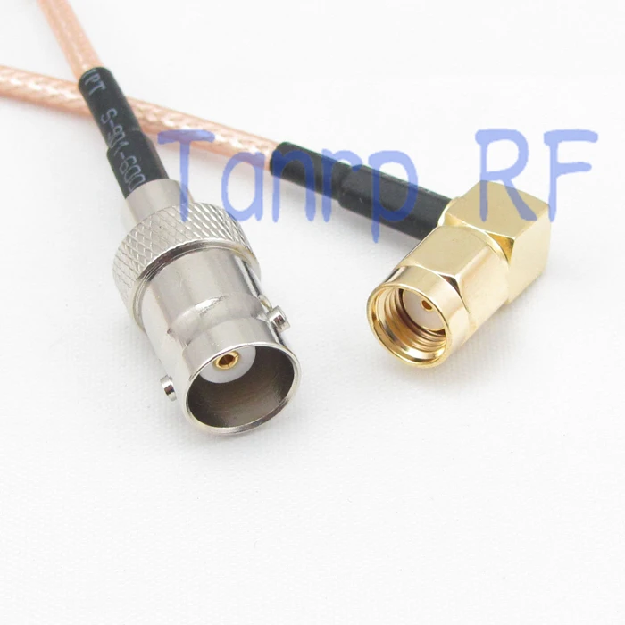 

1PCS RG316 extension cable 3feet BNC female to RP SMA male right angle RF adapter connector 1M Pigtail coaxial jumper cable