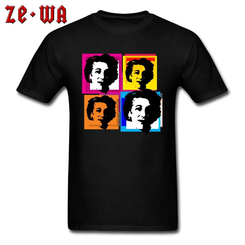 Cheap Custom Design Short Sleeve Top T-shirts ostern Day Round Collar Pure Cotton Tops T Shirt for Men T Shirts Casual ENID BLYTON ENGLISH CHILDRENS NOVELIST POP ART STYLE COLLAGE black