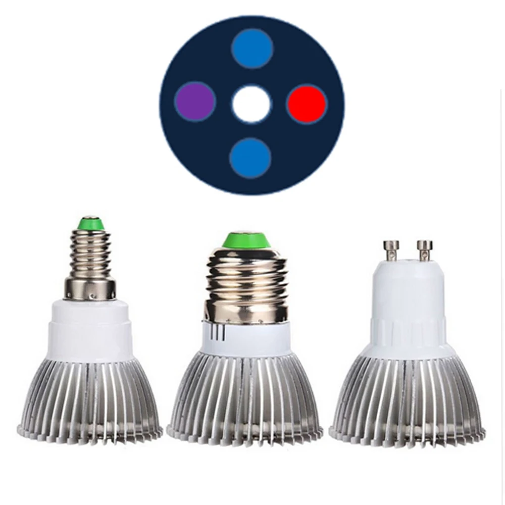 15W LED Aquarium Light E27 E14 GU10 Blue White UV Red Nano LED Aquarium