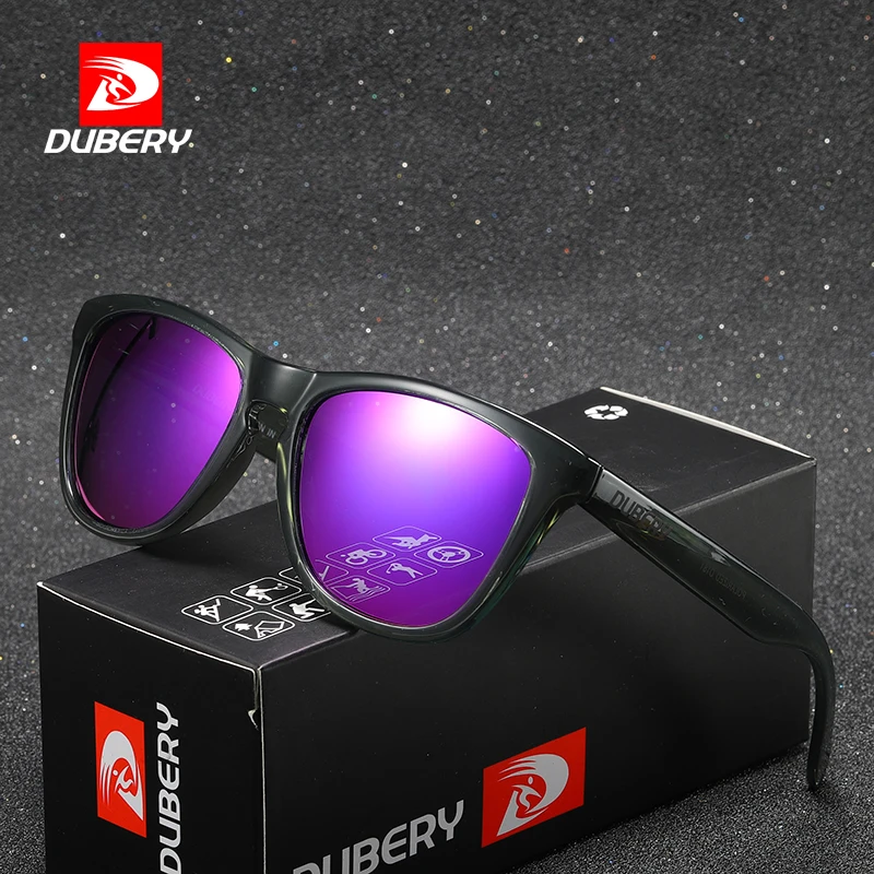 DUBERY, Винтажные Солнцезащитные очки, поляризационные, мужские солнцезащитные очки, для мужчин, UV400, оттенки, для вождения, черные, квадратные, мужские, 8 цветов, модель 181