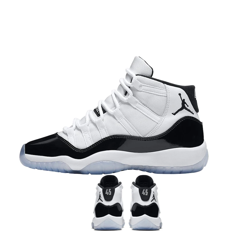 

2019 Jordan Retro Basketball Shoes 11 Black White Platinum Tint Bred High-cut Outdoor sport sneaker Hot Sale