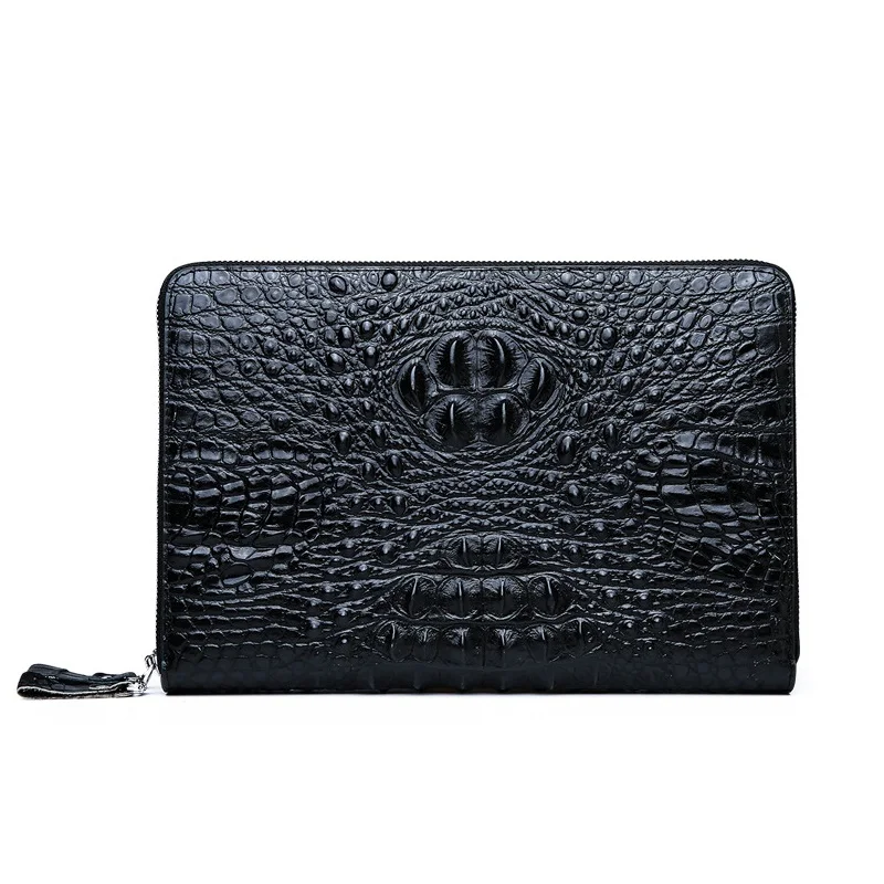 

new crocodile Handbag ,High-capacity Hand grab bag , men's Day Clutches, 886 men bags, genuine leather Wallet ,business handbag
