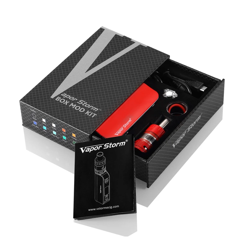 

3PCS Original Vapor Storm Electronic Cigarette V50 TC 50W Box Mod Sub Ohm Temperature Control Hookah Shisha Vape mod Kit