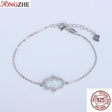 TONGZHE, Стерлинговое серебро 925, Модный Ювелирный Браслет, опал в серебряной оправе, ручная пара браслетов для женщин, браслеты