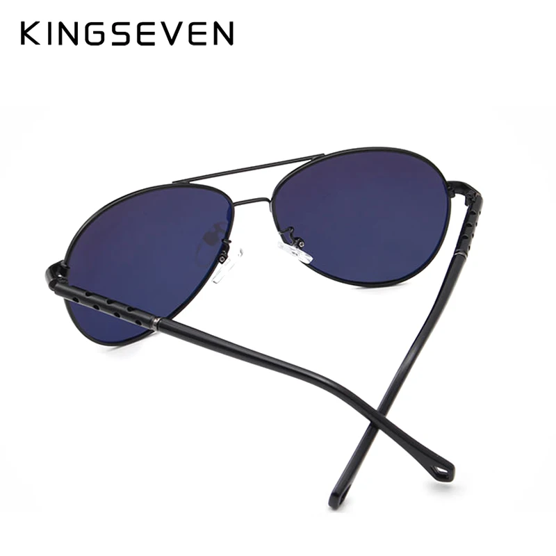 Солнцезащитные очки авиаторы KINGSEVEN черно серые солнцезащитные с поляризованными