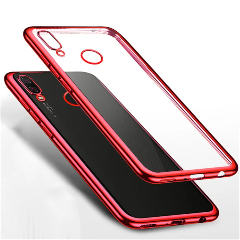 Для Xiao mi Red mi Note 7 Pro роскошный мягкий силиконовый чехол с покрытием для Xiaomi mi 9SE Red mi K20 Pro Red mi 6A 6 Pro Red mi 7 чистый чехол - Цвет: Red