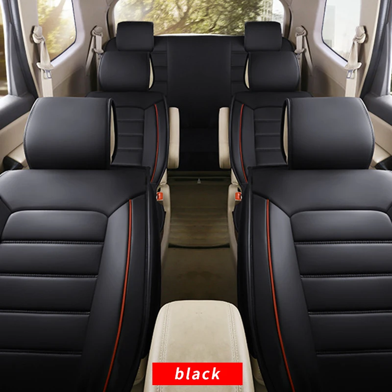 Набор чехлов для сидений автомобиля на 7 сидений для Chrysler 300c Town Strand Sebring 300 PT Cruiser Grand Voyager nicfica 200 Aspen cirрус Concorde - Название цвета: black