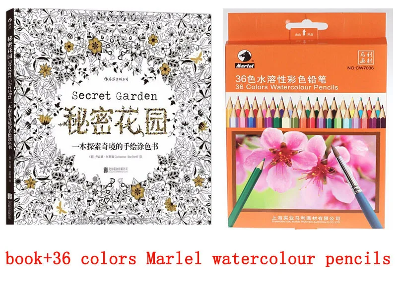 Aliexpress Buy Secret Garden Coloring Watercolor Pencil Jardim Secreto Book Books For Adults Brand Set From Reliable