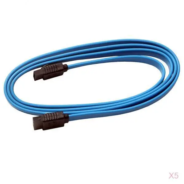 5pcs 1M SATA 3.0 III SATA3 SATAiii High Speed 6GB/s Data Cable Cord Blue