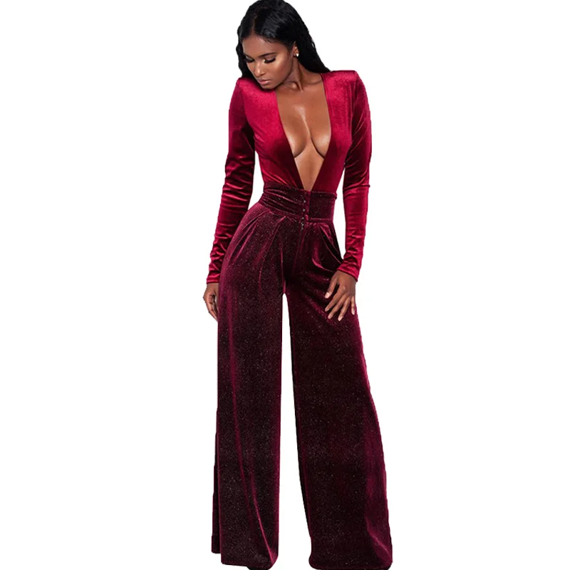 long sleeve jumpsuit lace