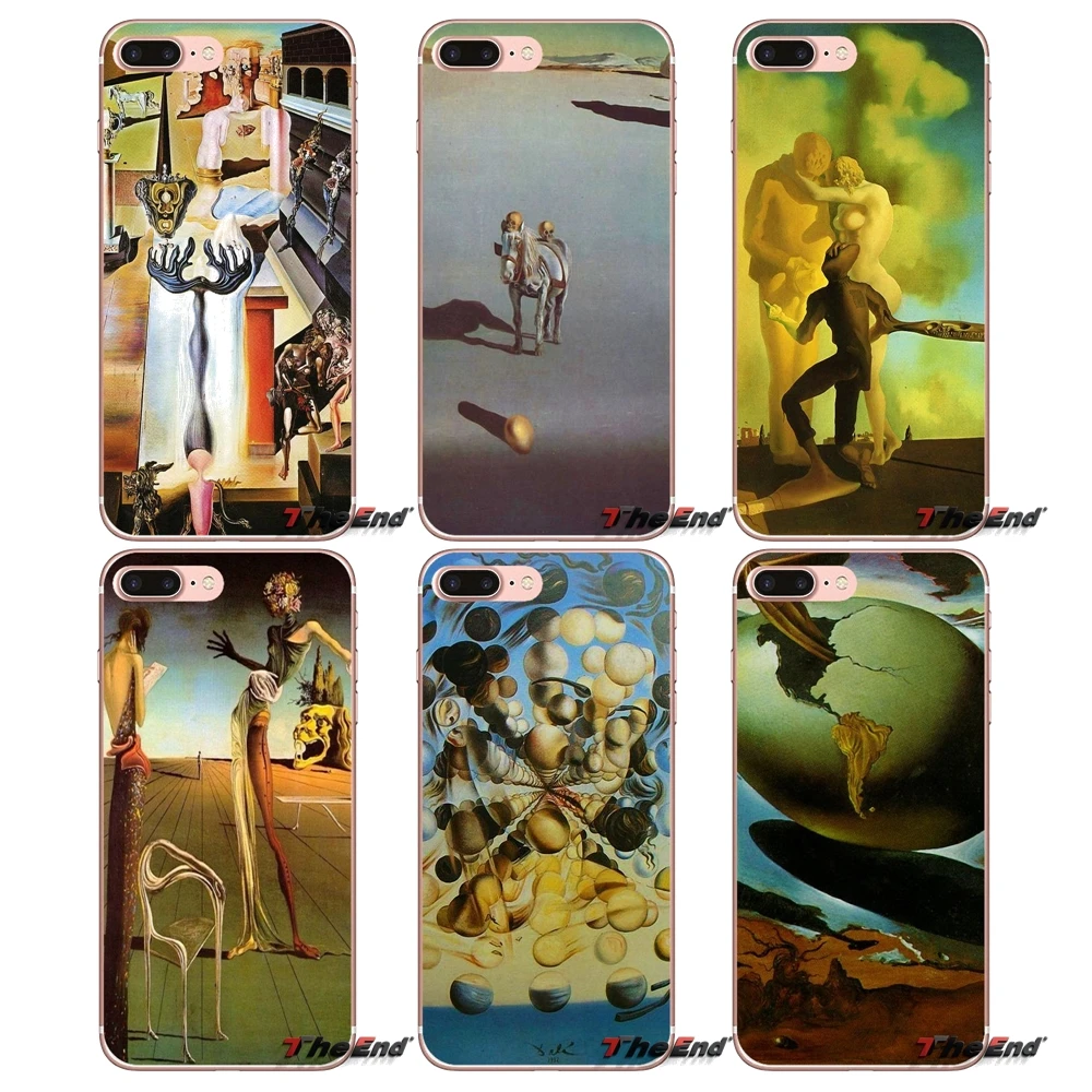 Мягкий ТПУ чехол для iPhone X 4 4S 5 5S 5C SE 6 6S 7 8 Plus Samsung Galaxy J1 J3 J5 J7 A3 A5 2016 2017 salvador dali Famous painter