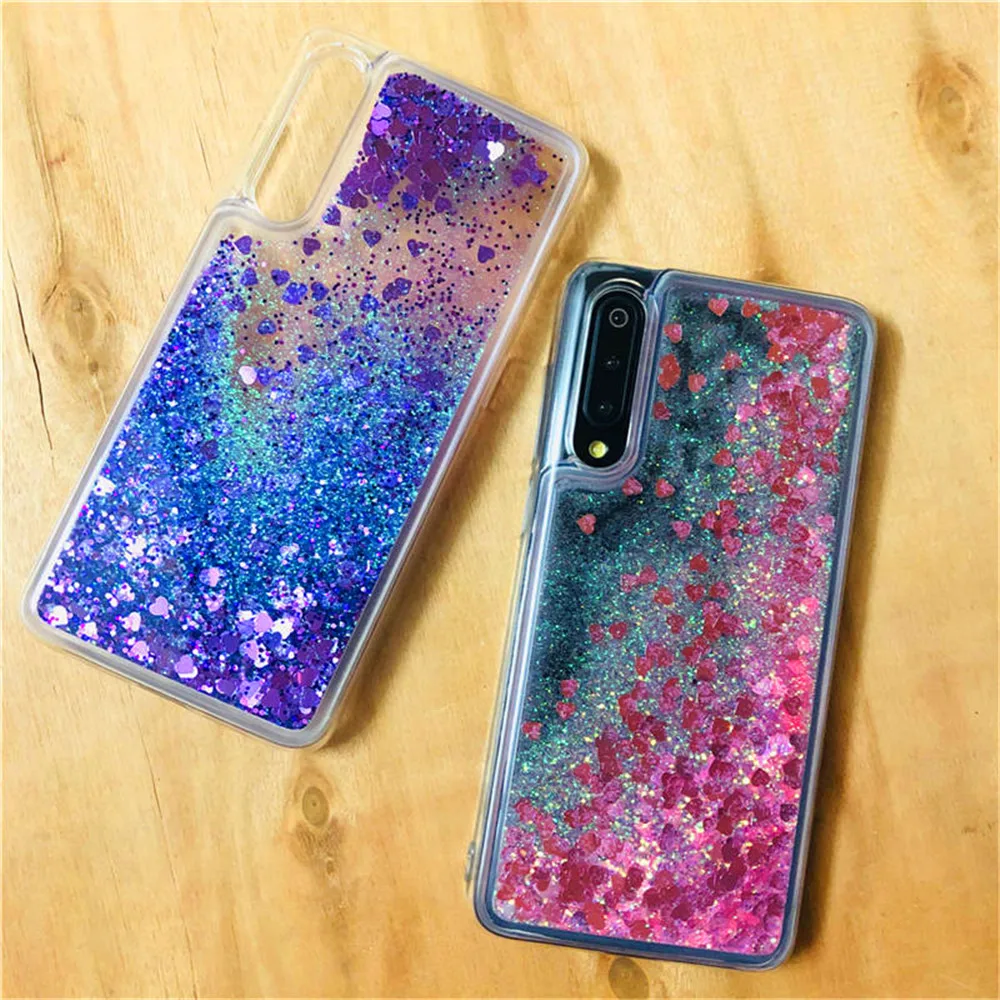Мягкий силиконовый чехол из ТПУ с жидкими блестками для Xiaomi Mi 9 SE 8 Lite A2 A1 Redmi Note 7 6 5
