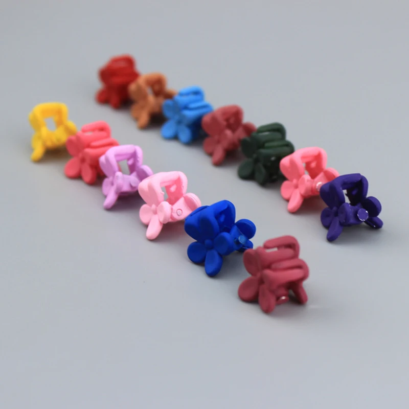 

10 pcs New Fashion Baby Girls Small Hair Claw Cute Candy Color flower Hair Jaw Clip Children Hairpin Hair Accessories Wholesale