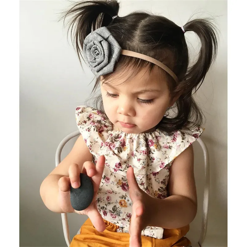 Girls suit summer 2019 new cotton Toddler Kids Girl Floral Sleeveless Tops+Bow Shorts Pants Outfits Clothes Set  (15)