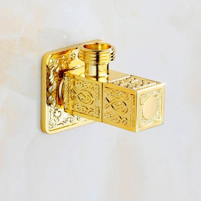 Высокое качество античная латунь и золото 1/" Malex ванная комната Угловой запорный клапан кран заправочные клапаны - Цвет: Цвет: желтый