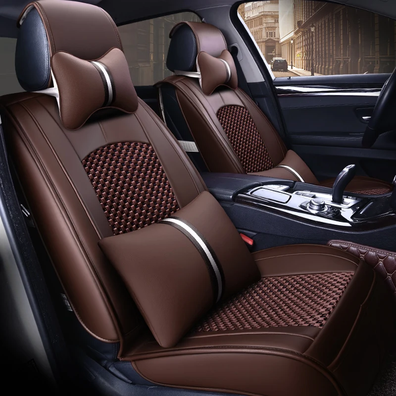 

Front+rear leather & ice Car seat covers car-styling For FORD Territory/Super Duty/S-Max/ranger/Figo/Falcon/Everest/Escort