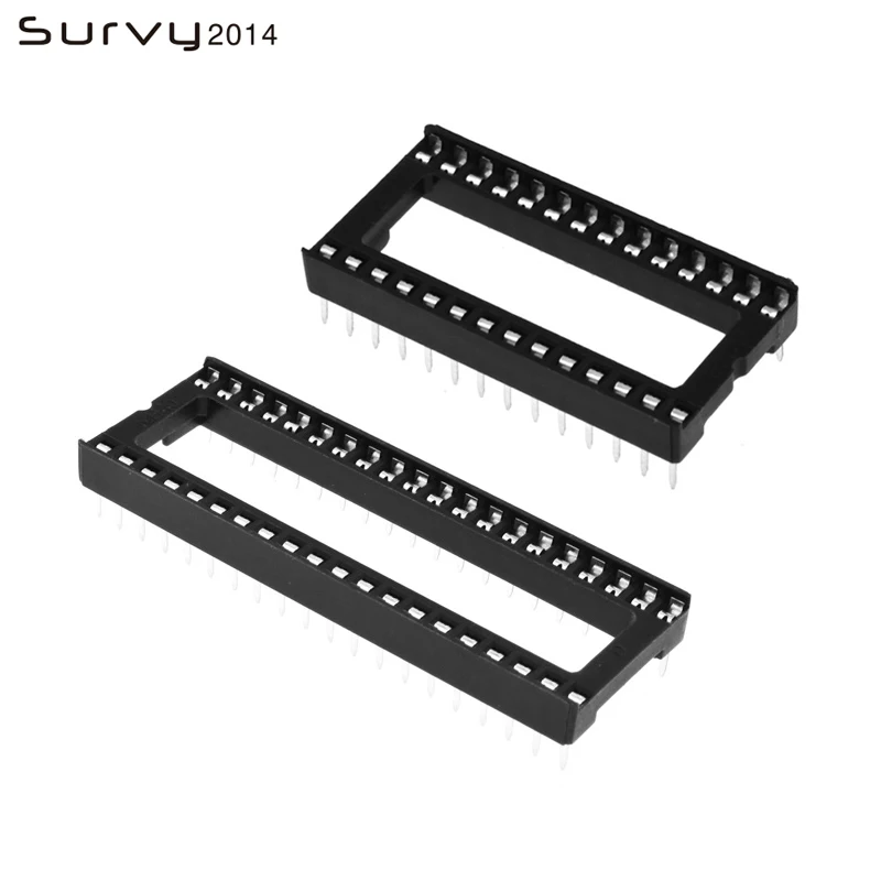 

10PCS IC Socket DIP-28/40 Pin 2.54mm Integrated Circuit Adaptor Solder Type WIDE