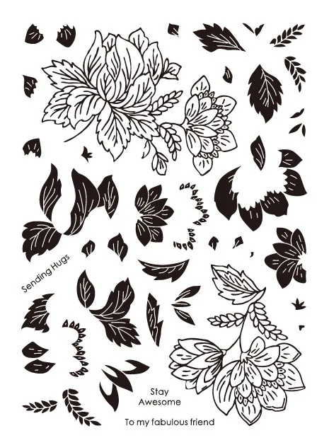 

flower Transparent Clear Stamps for DIY Scrapbooking/Card Making/Kids Christmas Fun Decoration Supplies