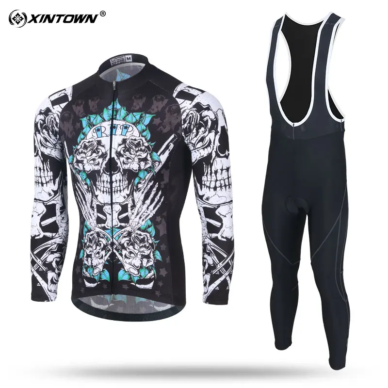 XINTOWN Men Long Sleeve font b Cycling b font font b Jersey b font Set MTB