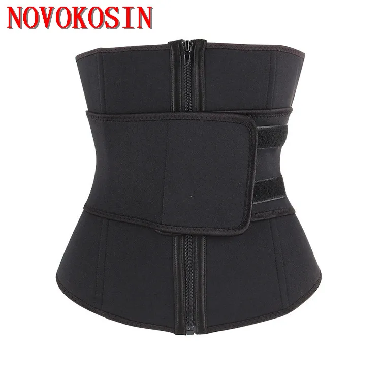 

S-3XL 3 Color Women Neoprene Corset Sports Fitness Tighten Up Belly Zipper Front Buckle Girdle Abdomen Rubber Shaper