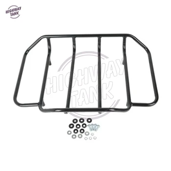 

Black Motorcycle King Chopped Razor Tour Pak Top Rail Luggage Rack case for Harley Touring Road King 1984-2017
