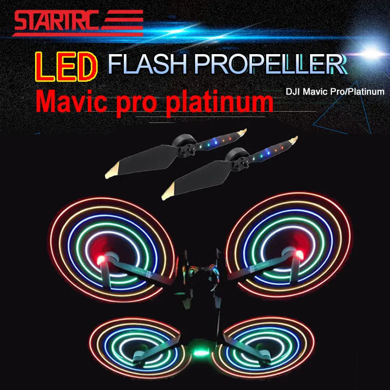 STARTRC DJI Mavic pro Platinum LED Flash propeller 8331 низкошумные быстроразъемные пропеллеры для дрона