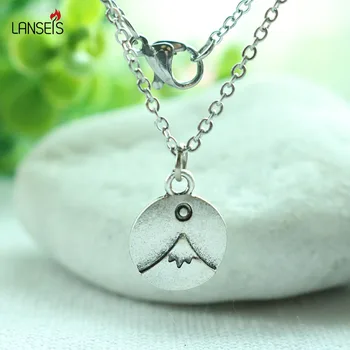 

lanseis 10pcs tiny cute women necklace pendant gift for her Cartoon charm Snow Mountain and Dandelion jewelry
