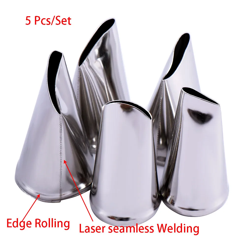 5pcs/set Cake Decorating Tips Set Cream Icing Piping Sugar craft Rose Nozzle Pastry Tools Fondant Decorating Tools 5pcs/set Cake Decorating Tips Set Cream Icing Piping Sugar craft Rose Nozzle Pastry Tools Fondant Decorating Tools