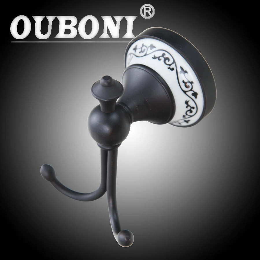 Double Wall Mount Robe Hook Robe gancho Dual Round Oil rubbed Bronze
