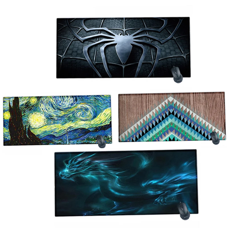  XL 900 x 400 mm Gaming Mouse Pad Old World Map Keyboard Pad Locking Edge Rubber Mousepad Gamer Desk